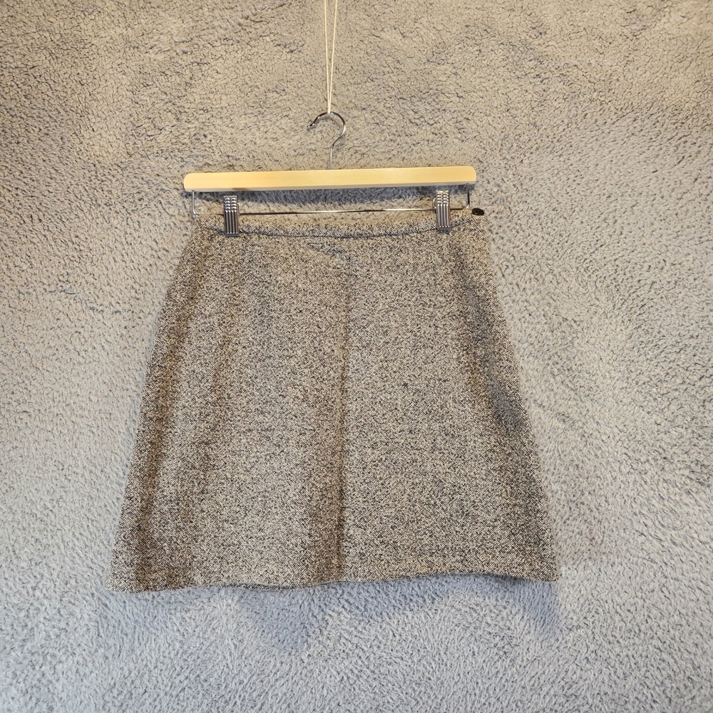 Calvin Klein Skirt Womens Size 8 Gray Wool Blend‎ Made in USA Zippers